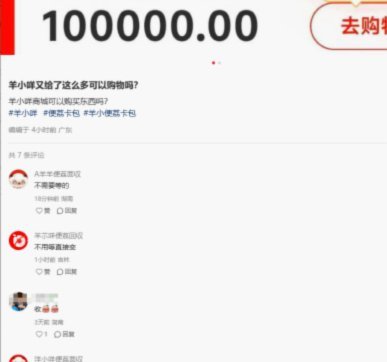 羊小咩消费额度怎么买东西