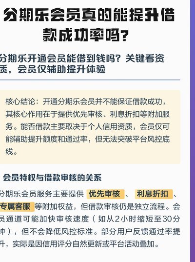 分期乐借款额度提升技巧